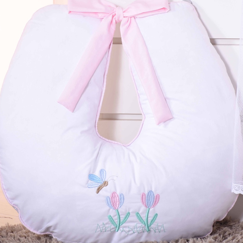 Apoio de Amamentar Ovelhinha Rosa - Belaa Baby