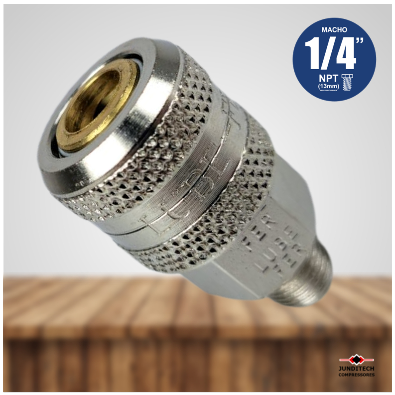 Engate Rápido Rosca 1/4'' NPT Macho Rolete 1/4 Lubefer Aço Para Ferramenta Ar Comprimido Compressor