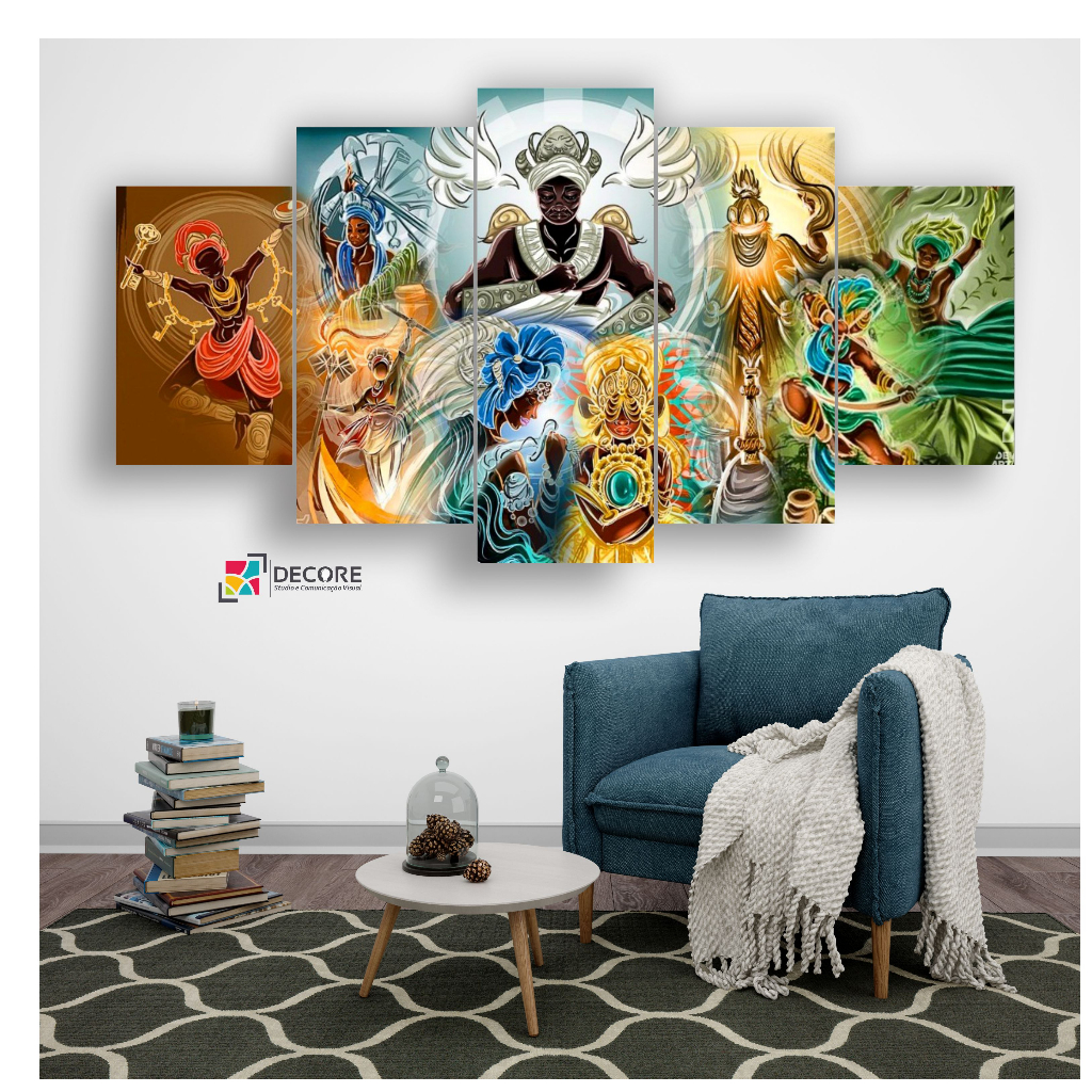quadro decorativo moderno orixás umbanda religião decoração sala quarto hall