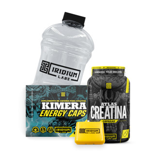 Kit Atlas Creatina 60 caps + Galão 950ml + Porta Caps + Kimera Energy Caps (unitario)