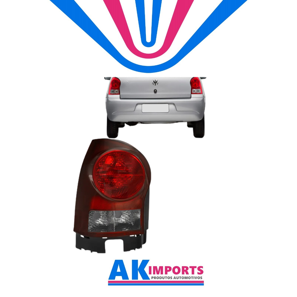 Lanterna Traseira Direito Volkswagen Gol G4 Carcaça Preta Fumê Marca: Arteb  Ano: 2004 Até 2008  Cód: 460374