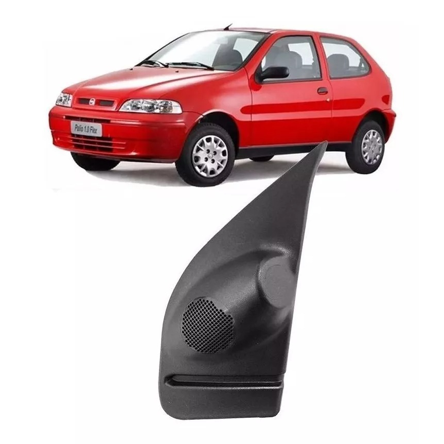 Moldura Acabamento Interno Retrovisor Sem Furo Fiat Palio Fire 97 a 2005 2p Lado Esquerdo Motorista