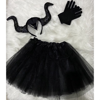 kit acessório fantasia malevola 2 ou 3 pçs adulto