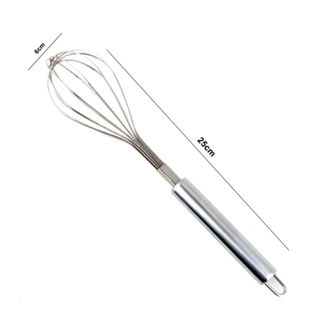 Fuê Batedor 25Cm Batedores de Ovo Ovos Misturador Fouet Confeitaria Inox Grande Reforçado