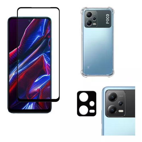 Kit Para Xiaomi Poco X5 5G/X5 Pro Pelicula Vidro 3D + Capa Capinha Anti Shock+Pe