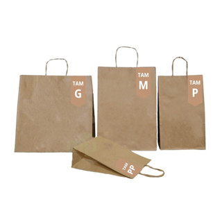 Sacolas Kraft (PARDA) - 50 Unidades