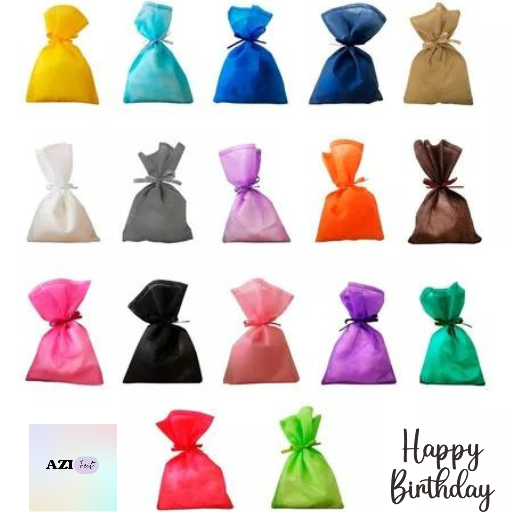 Kit 10/20/30/40/50 Saquinhos Surpresa De TNT Com Fita Para Lembrancinhas/Presentes - 13x23 cm em Oferta na Shopee