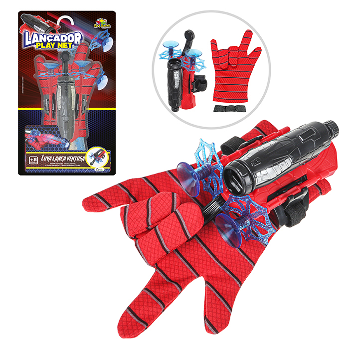 Brinquedo Luva do Homem Aranha Lança Teia - Luva de Brinquedo Infantil Atirador de Teia