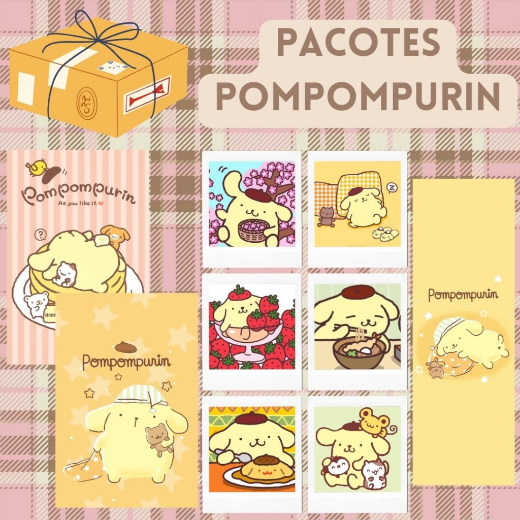 Pacotes Pompompurin/Sanrio - Poster + Marca Página + Adesivos e mais em Oferta na Shopee