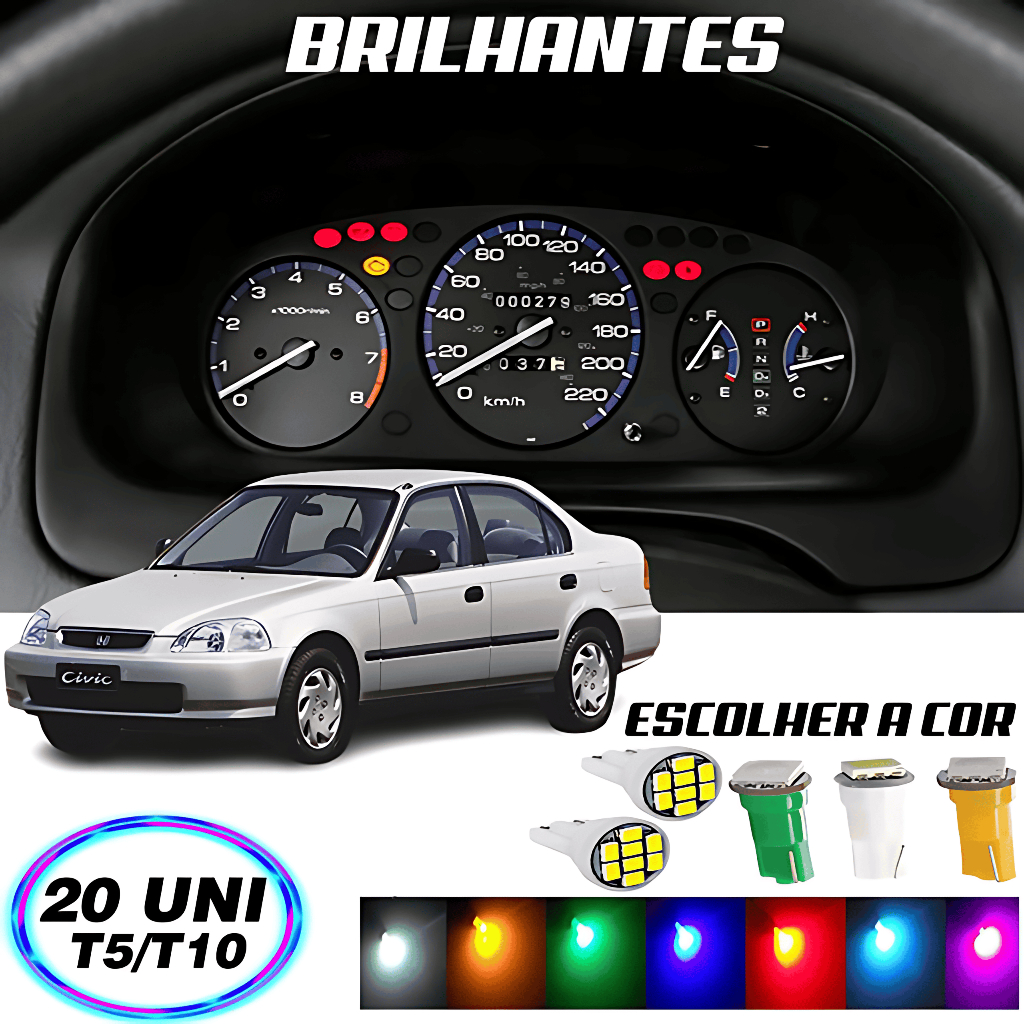 Lâmpada Painel Honda Civic 20 Peças