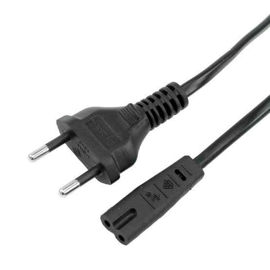 Cabo De Força Energia Bipolar 8 para video gamer ps2 ps3 ps4 e tv, cabo grosso 2 pinoS