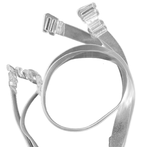 Kit 03 Pares Alças de Silicone de Sutiã Invisível Removível Transparente Lingerie