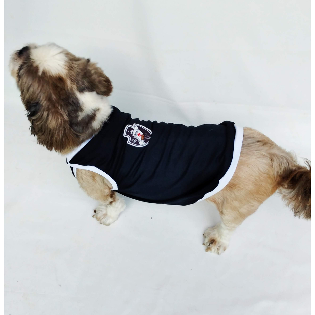 Roupa Roupinha Regata Pet para cães cachorros gatos Time Vasco em malha 100% algodão alta qualidade em Oferta na Shopee
