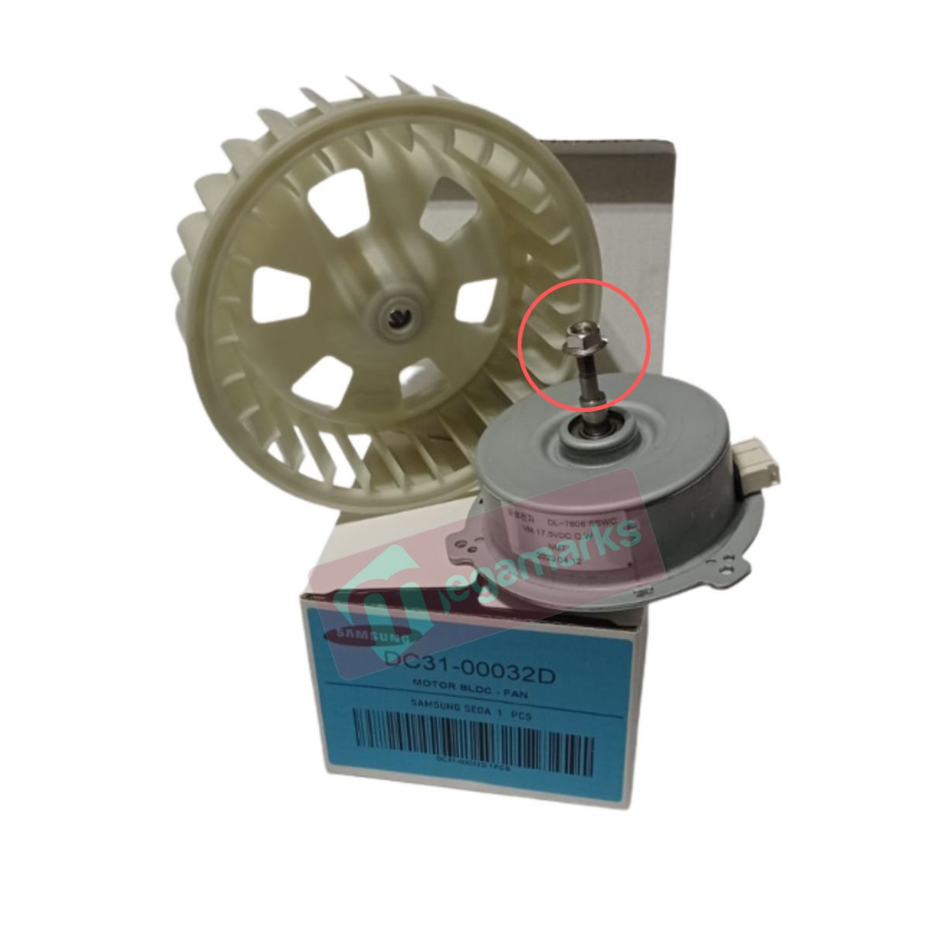 Motor Do Duto De Secagem helice e porca para Samsung Lava E Seca wd0856/Wd8854/wd106/WD10/WD11/wd16/wd16/WD71/WD90/WD910 DC31-00032D DL-7806 SSWC 17.5VDC