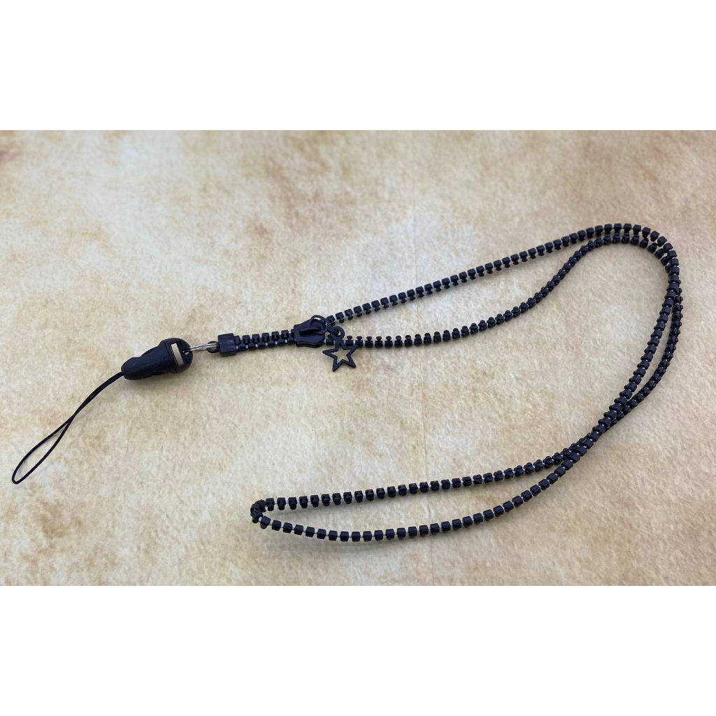 Cordão Para Chave, Celular, Pen Drive Chaveiro Cordão _ziper preto