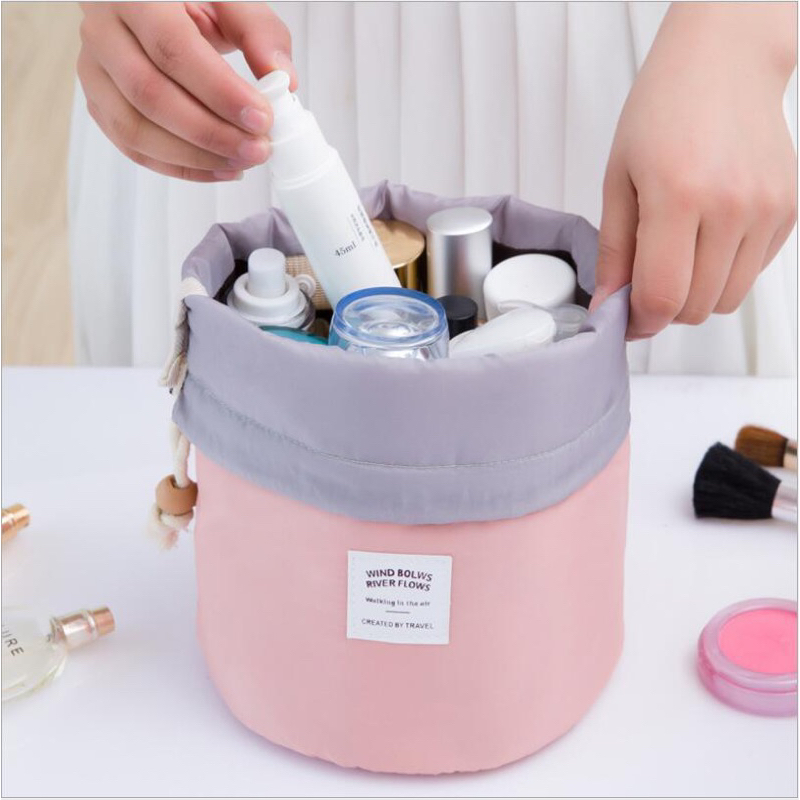 Necessaire Organizadora De Maquiagem Para Viagem Cilíndrico