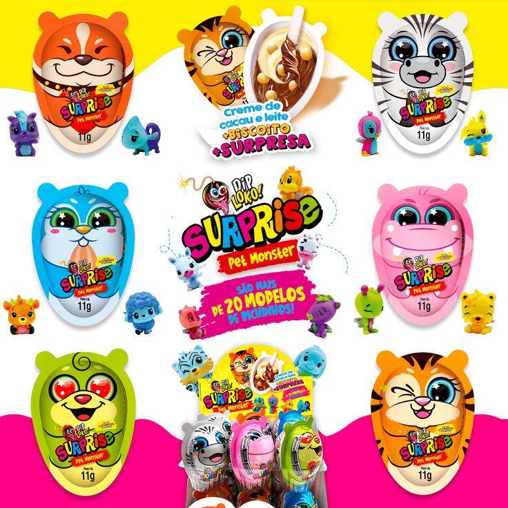 Dip Loko Surprise Pet Monster 12 unidades de 11g