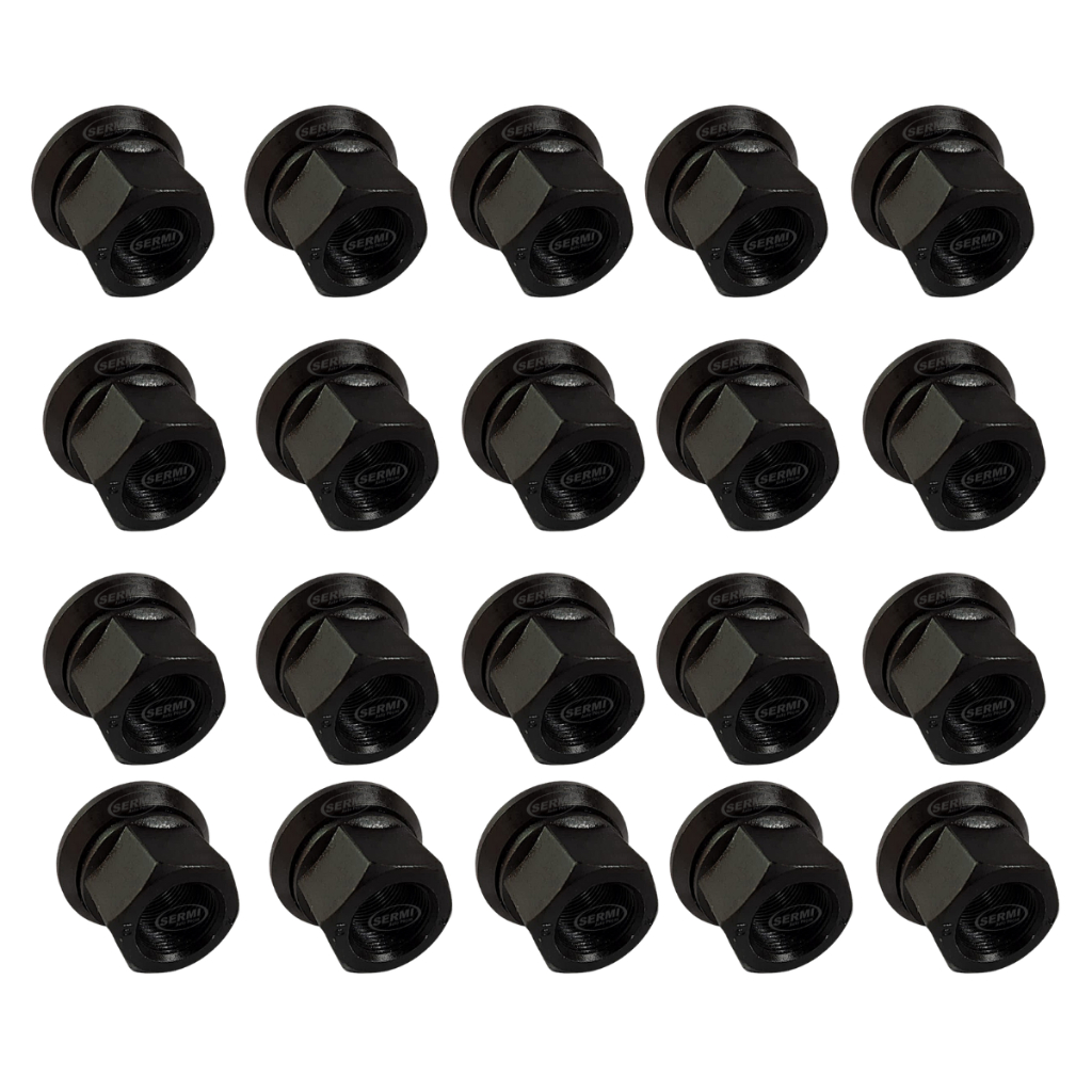 kit 20 Porcas do Parafuso de Roda 22mm Chave 33 Oscilante Alta Caminhão Carreta Ford Cargo Mercedes Benz Volvo MB