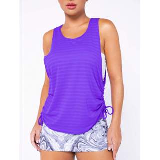 Regata Cordão Lado/ Regata de Academia Feminina/ Moda Fitness Feminina