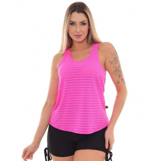 Regata Dry Fit Fitness Feminina Costas Nadador Com Microfuros Blusa Academia Lisa Varias Cores P ao GG