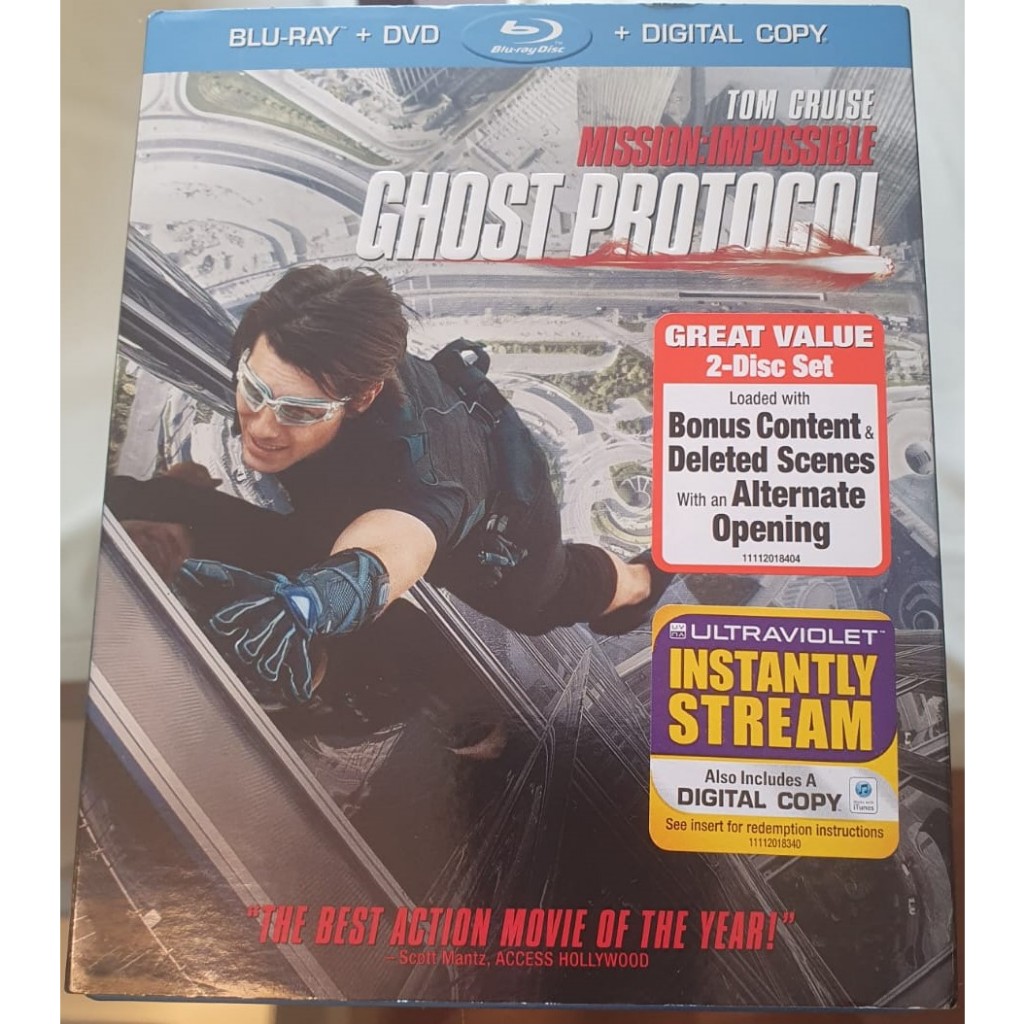 Blu-Ray Missão Impossível: Protocolo Fantasma + DVD + Digital