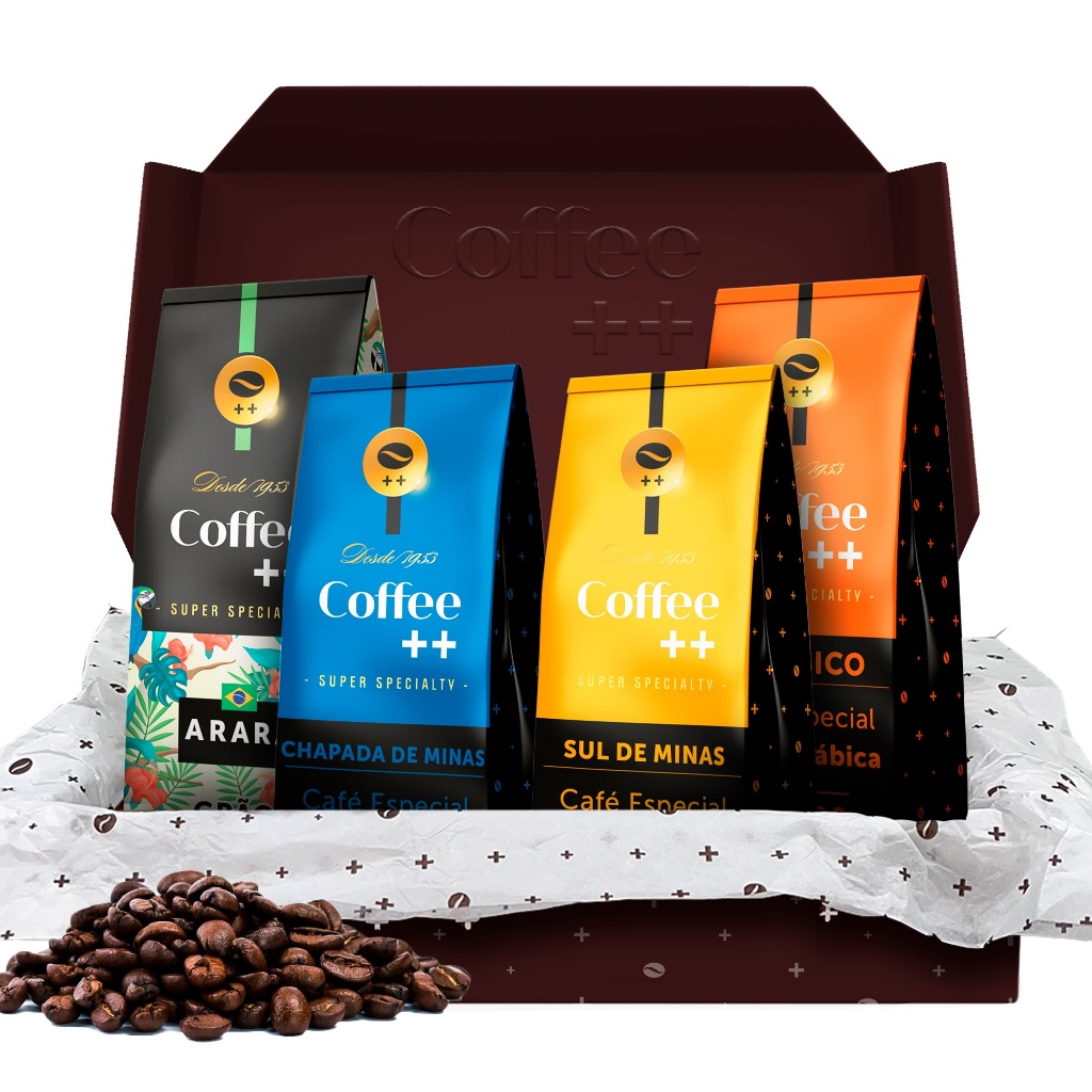 Kit 4 Pacotes Café Especial Em Grãos Coffee Mais Variedades - 4 x 250g - Food & Beverages