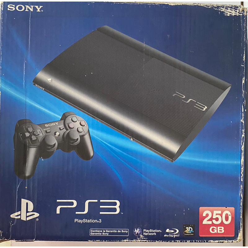 Caixa ( Vazia ) Ps3 Super Slim 250 Gigas ( não acompanha o aparelho )