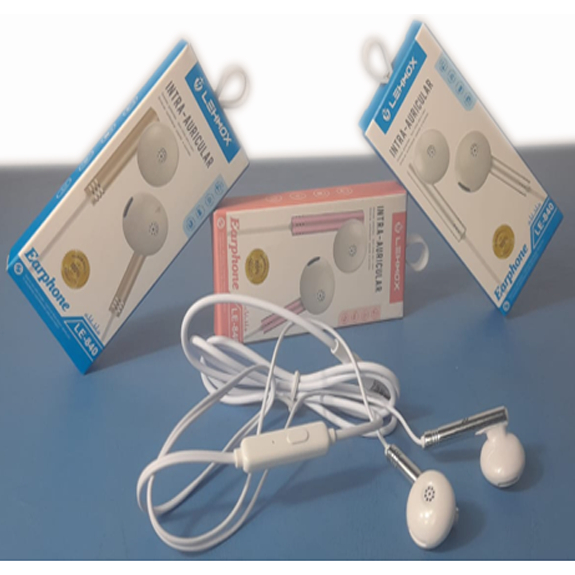 fone ouvido com fio e com microfone embutido hedset com 1,2m cabo branco com botão volume