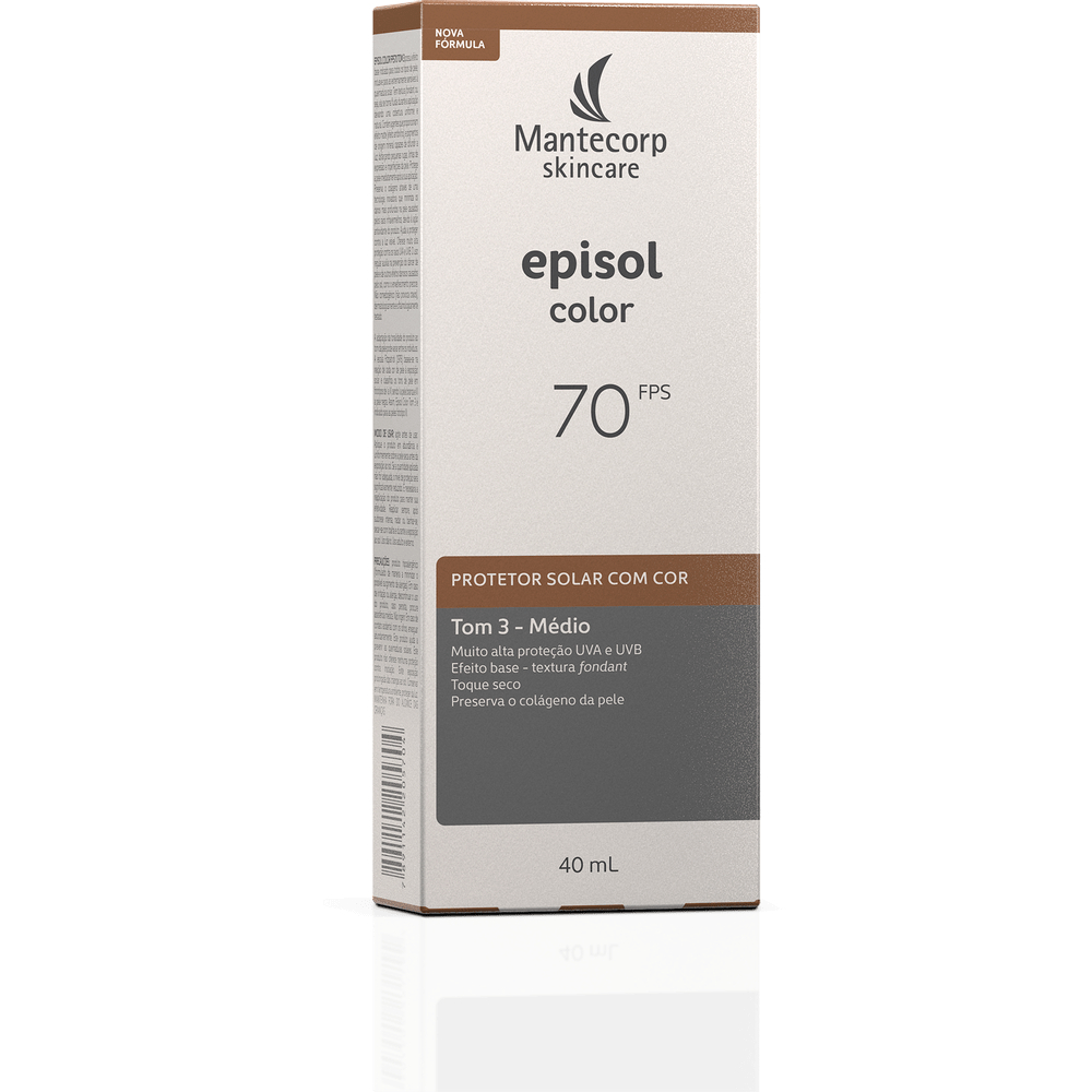 Protetor Episol Color Tom 3 Médio Com FPS 70 e 40 ml