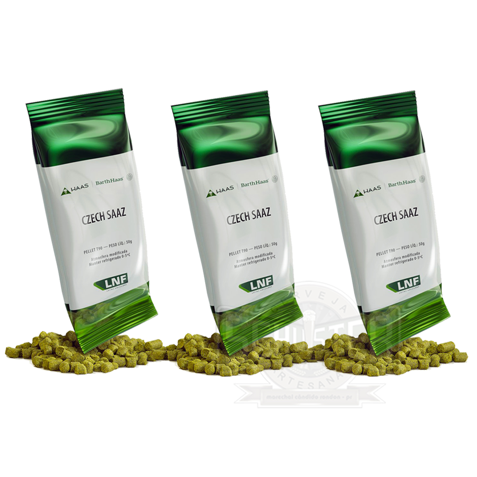 150g Lúpulo Saaz em Pellet 50g Safra 2025 - 3x Pct 50g - Atmosfera Modificada