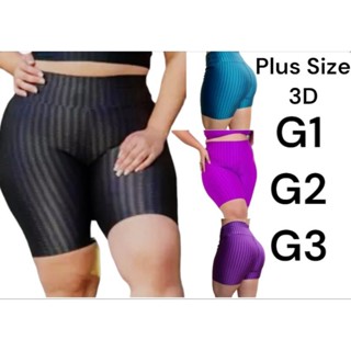 KIT 4 SHORT FEMININO SHORTINHO 3D CIRRE LEG PLUS SIZE G1 G2 G3 CORES VARIADAS