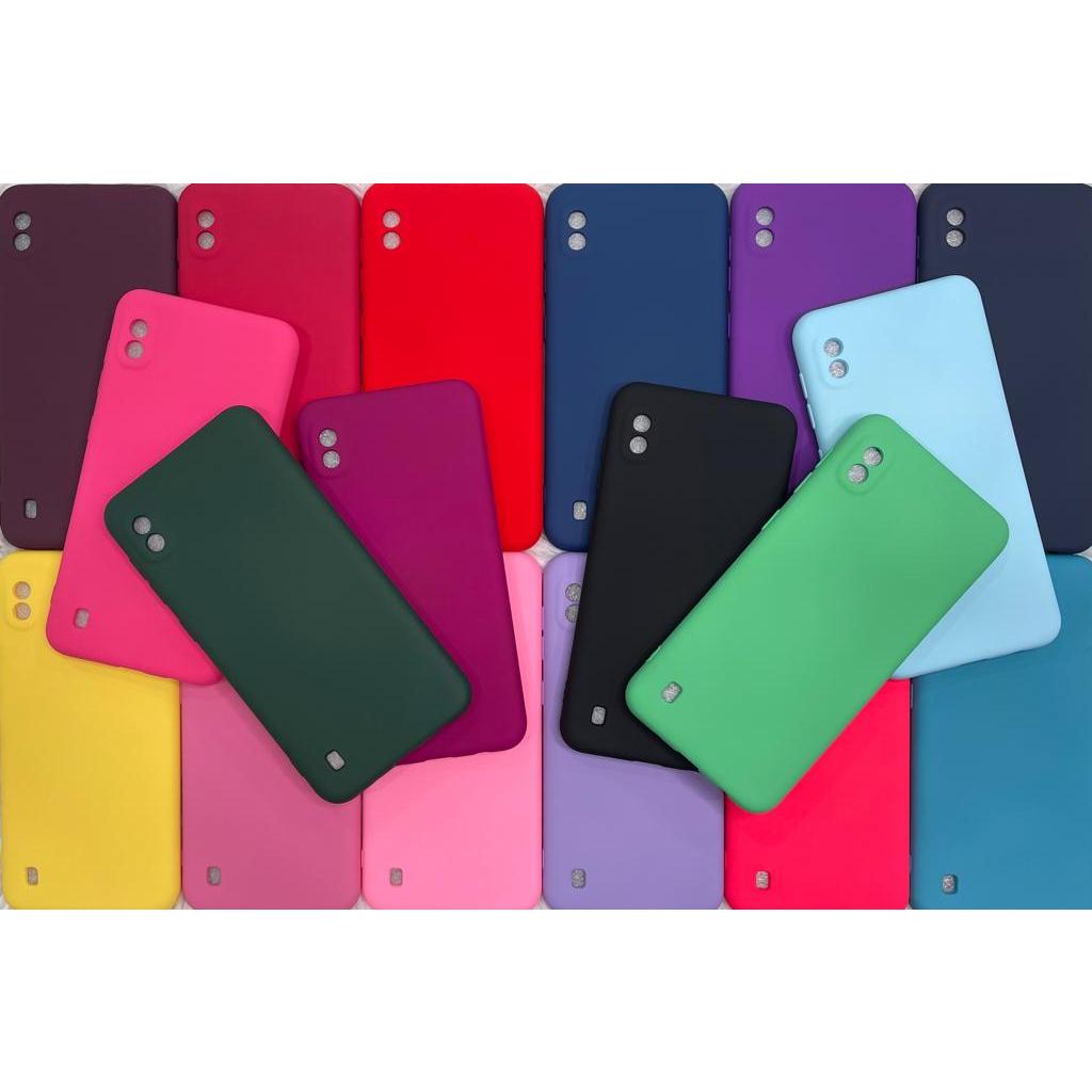 Capa Capinha Para Samsung A10 A105 Silicone Aveludado Pelicula Case em Oferta na Shopee