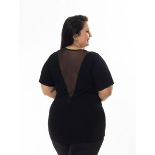 Blusa Tapa BumBum Detalhe em Tule Plus Size 11006