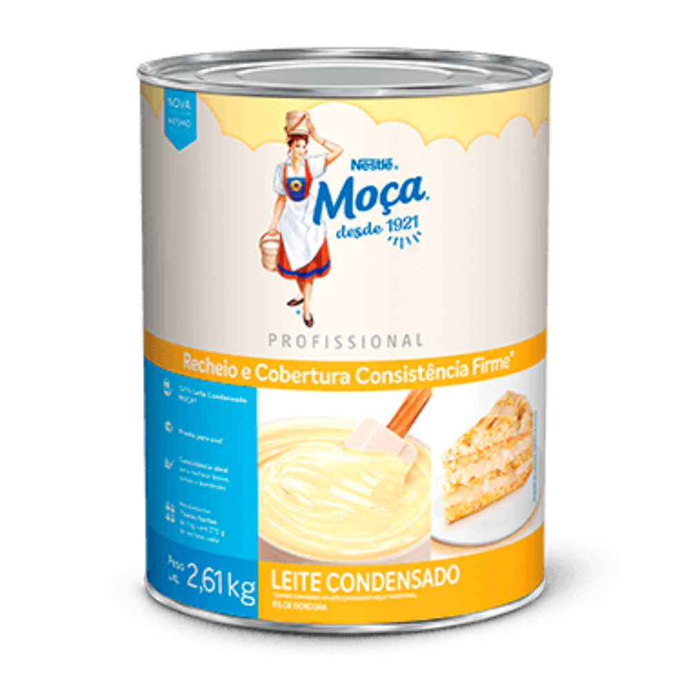 Moça Leite Condensado Concentrado Recheio 2,6kg Nestlé