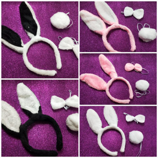 kit fantasia tiara gravata e rabinho coelho festa cosplay VARIOS MODELOS