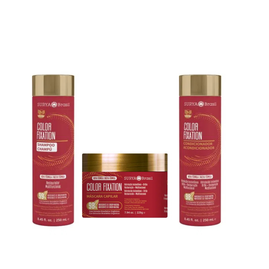 Kit Surya Brasil Color Fixation Proteção Da Cor 3 Produtos