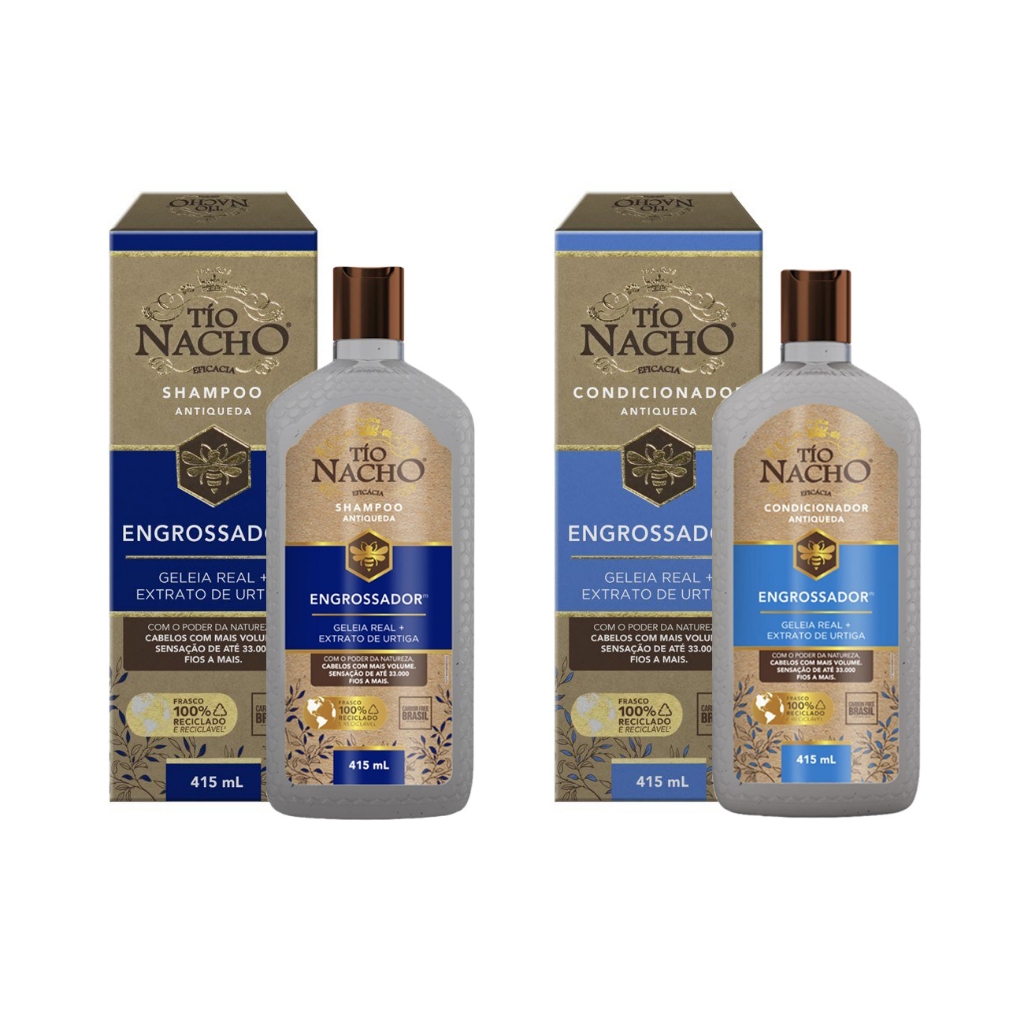 KIT Shampoo + Condicionador Engrossador Tio Nacho 415ml - 2 ITENS em Oferta na Shopee