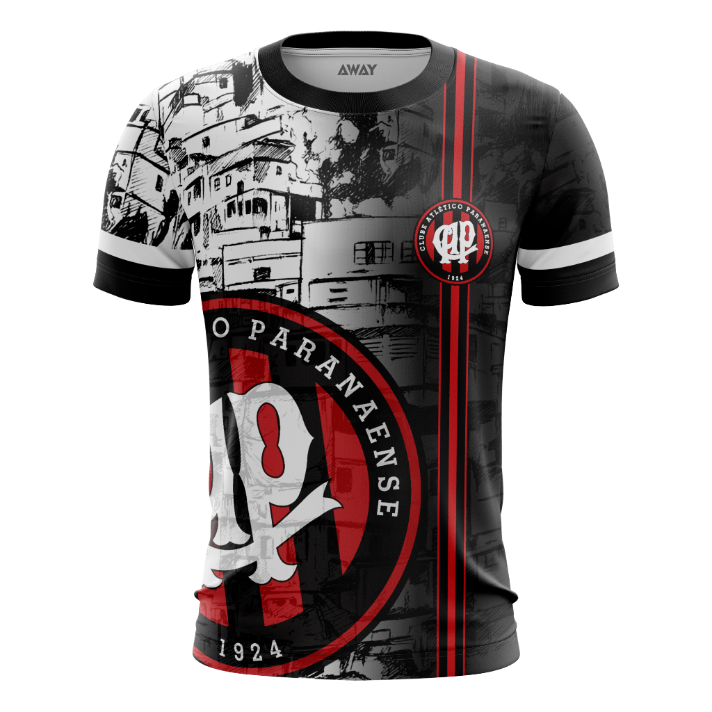 Camisa Camiseta Dry Fit Premium Esporte Futebol Athletico Paranaense Torcida Favela Furacão