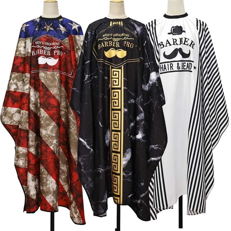 Capa De Corte Barbeiros Nylon Adulto Fecho Americano Personalizada Cabeleireiros em Oferta na Shopee