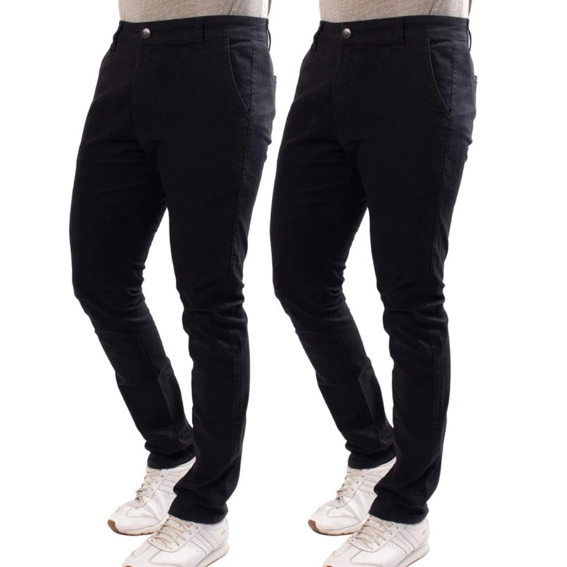KIT 2 Jeans calça PRETO masculina lycra elastano skinny em Oferta na Shopee