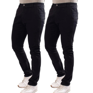KIT 2 Jeans calça PRETO masculina lycra elastano skinny em Oferta na Shopee