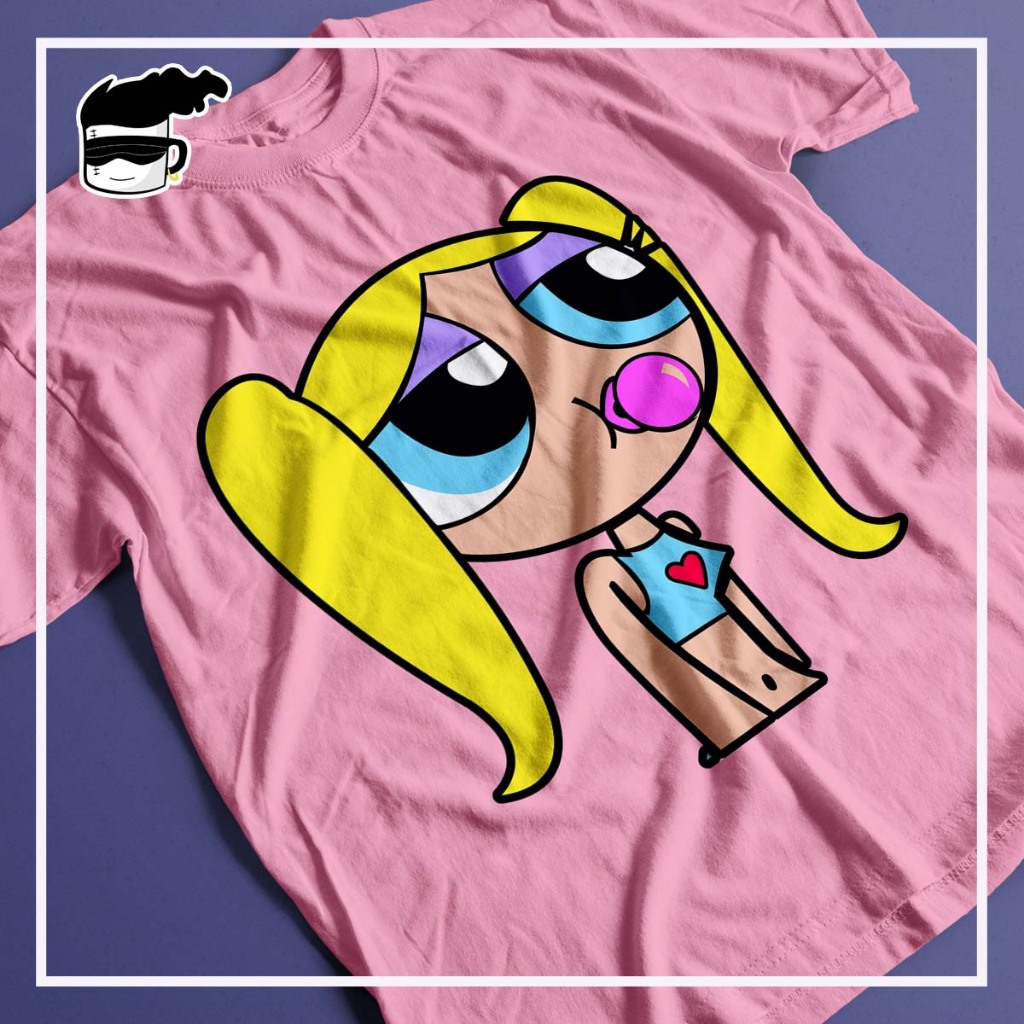 Camisa Meninas Super Poderosas Unissex Docinho Florzinha Lindinha Rosa