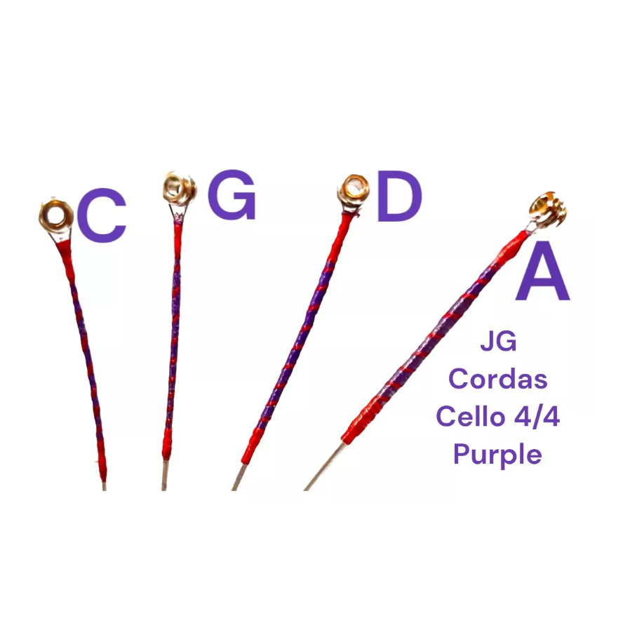 JG Cordas CELLO 4/4 Opera Purple C-G-D-A ViolonCello Top