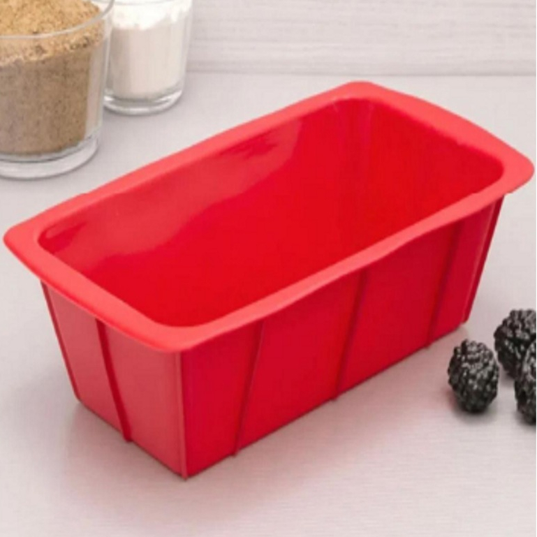 Forma De Silicone 24x14x6cm Antiaderente Ideal Assar Pães Bolos Multiuso Universal