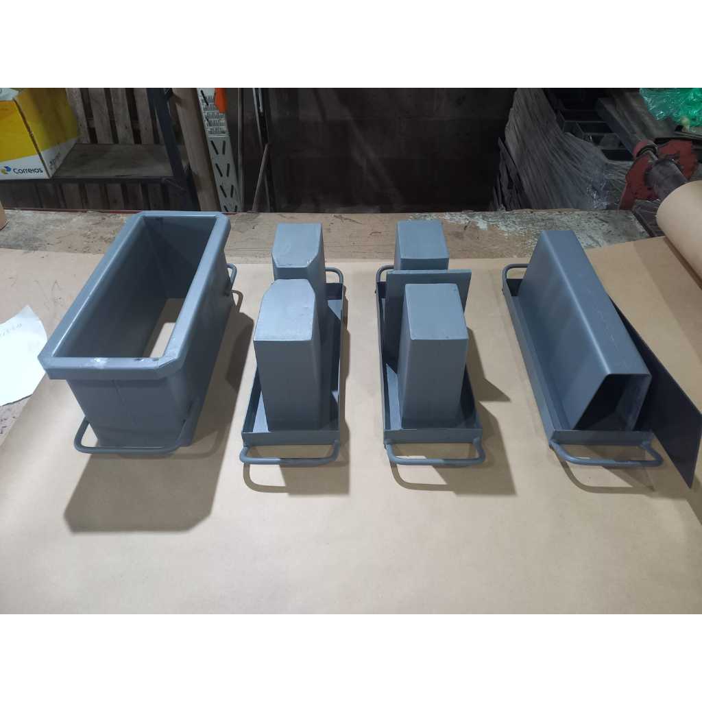 Kit Forma Bloco Meio Bloco Canaleta 14x19x39 Estrutural sem fundo