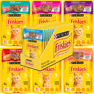 Ração Úmida Nestlé Purina Friskies Sachê para Gatos 85g Caixa Fechada Com 15, 12 e 10 Variados em Oferta na Shopee