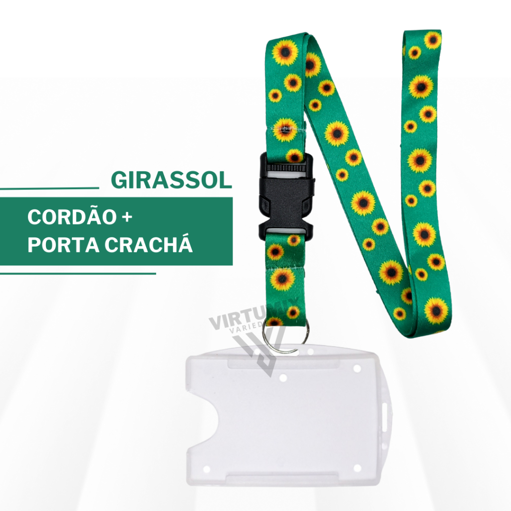 Kit Cordão Girassol Deficiências Ocultas com Porta Crachá Horizontal e Vertical Transparente Autista em Oferta na Shopee