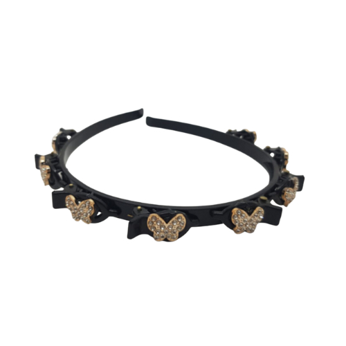 Acessórios Cabelo Crianças Meninas Tiara Diadema Banda Headband Presilha Borboleta Strass (Modelo Único)