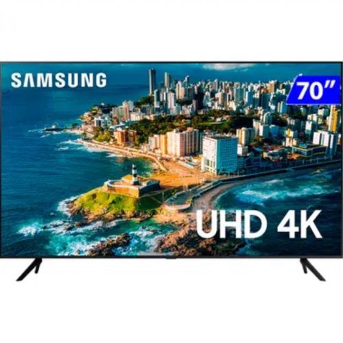 Smart TV Samsung 70 4K Wi-Fi Crystal uhd Comando de Voz UN70CU7700GXZD