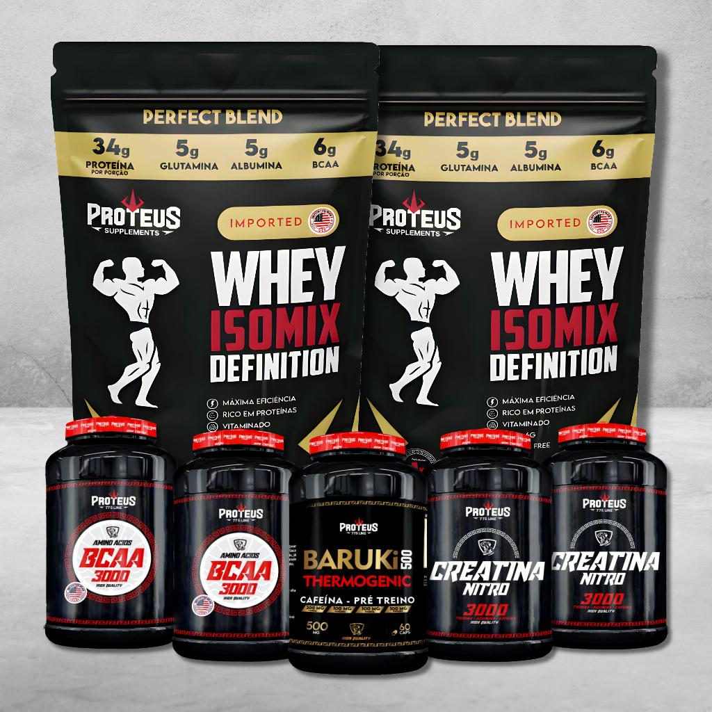 Kit Creatina e Whey + Bcaa + Termogênico - Proteus Supplements - creatina Whey whey protein e creatina whey protein creatina whey protein o que é creatina e whey protein whey protein com creatina creatina whey protein creatina com Whey pré treino com Whey